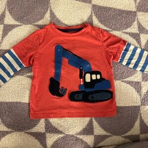 Mini Boden Excavator Embroidered Shirt